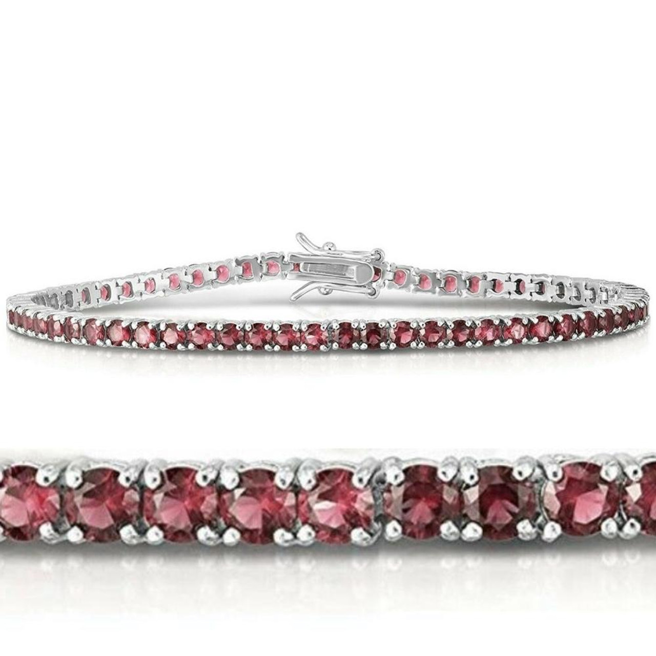 14 Karat Rose Gold Ruby and Diamond Tennis Bracelet | Toner Jewelers |  Overland Park, KS