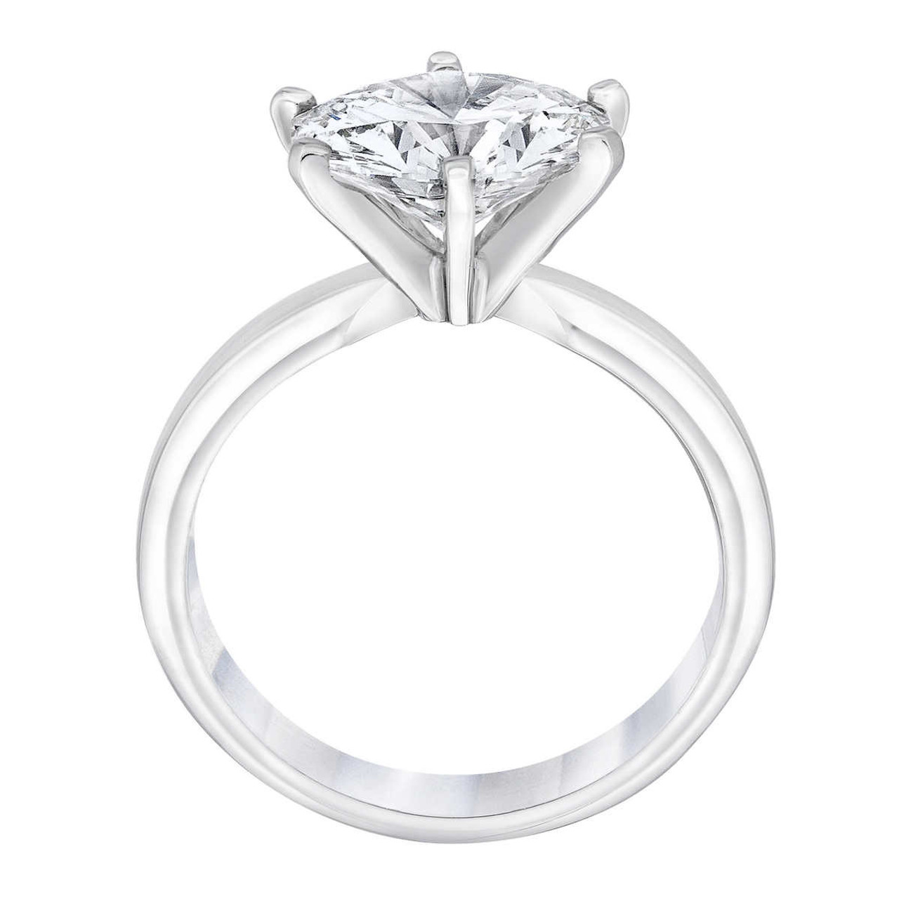 Certified 4Ct Round Diamond Solitaire Engagement Ring 14k Gold Lab Grown (G-H, SI) Certified 4Ct Round Diamond Solitaire Engagement Ring 14k Gold Lab Grown (G-H, SI)