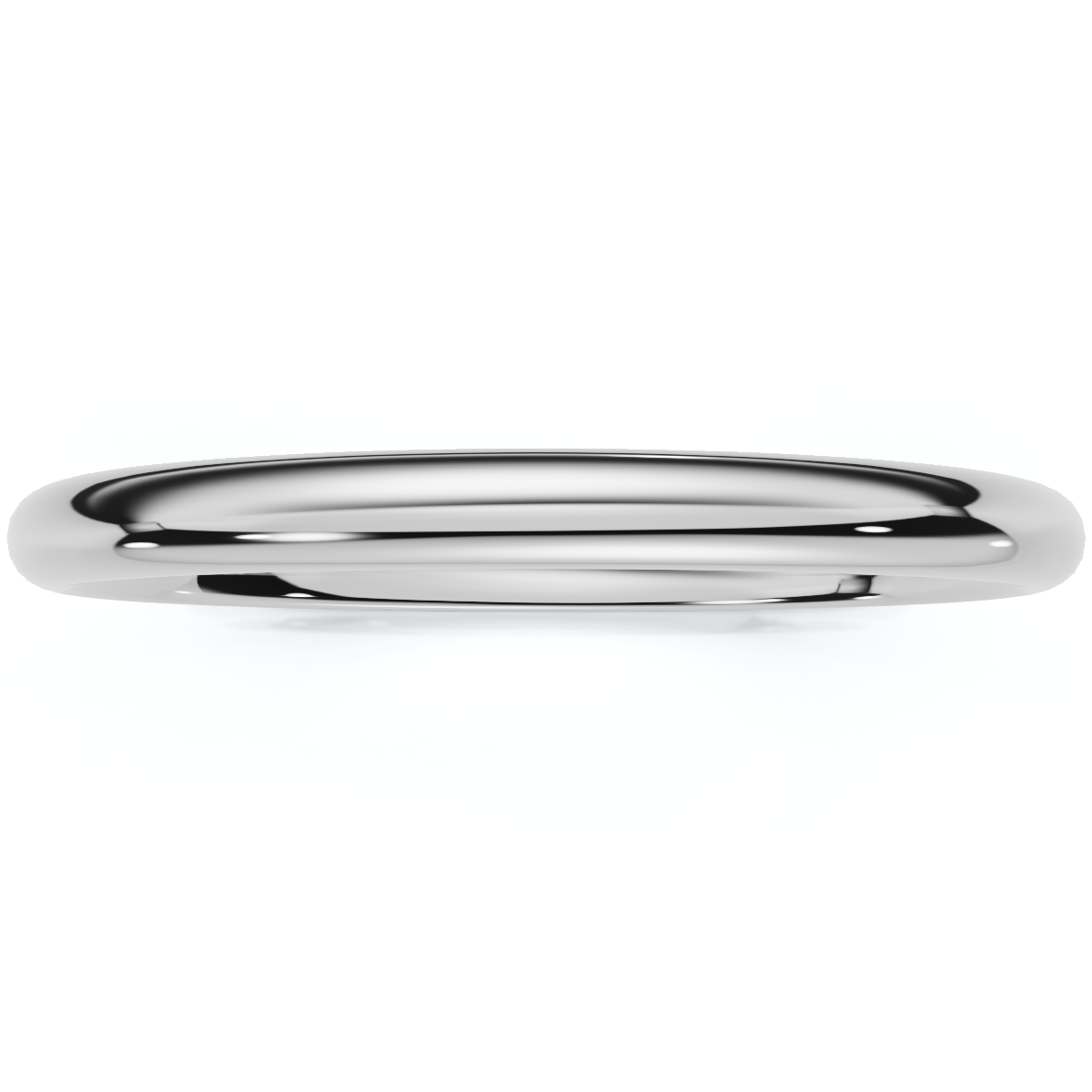 2mm Dome High Polished Wedding Band 950 Platinum