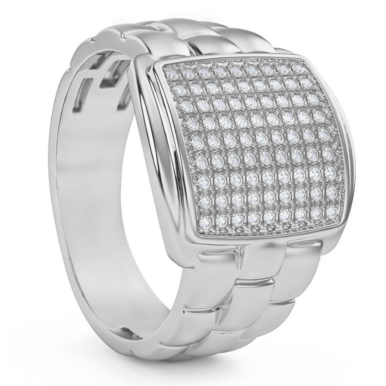 1/4Ct Pave Diamond Men's Wide Ring Lab Grown in White, Yellow, or Rose Gold (G-H, VS) 1/4Ct Pave Diamond Men's Wide Ring Lab Grown in White, Yellow, or Rose Gold (G-H, VS)