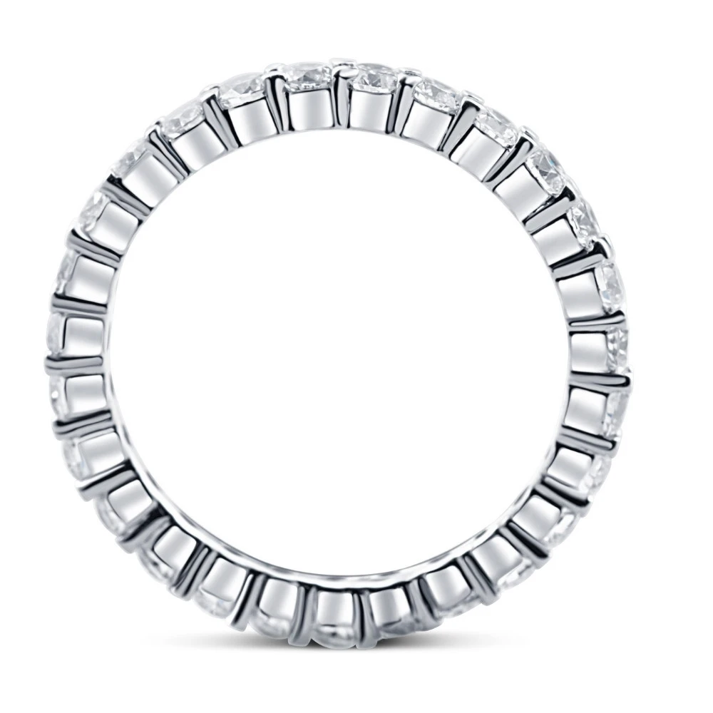 1 Ct Diamond Eternity Lab Grown Ring in White, Yellow, Rose Gold, or Platinum (H-I, SI)
