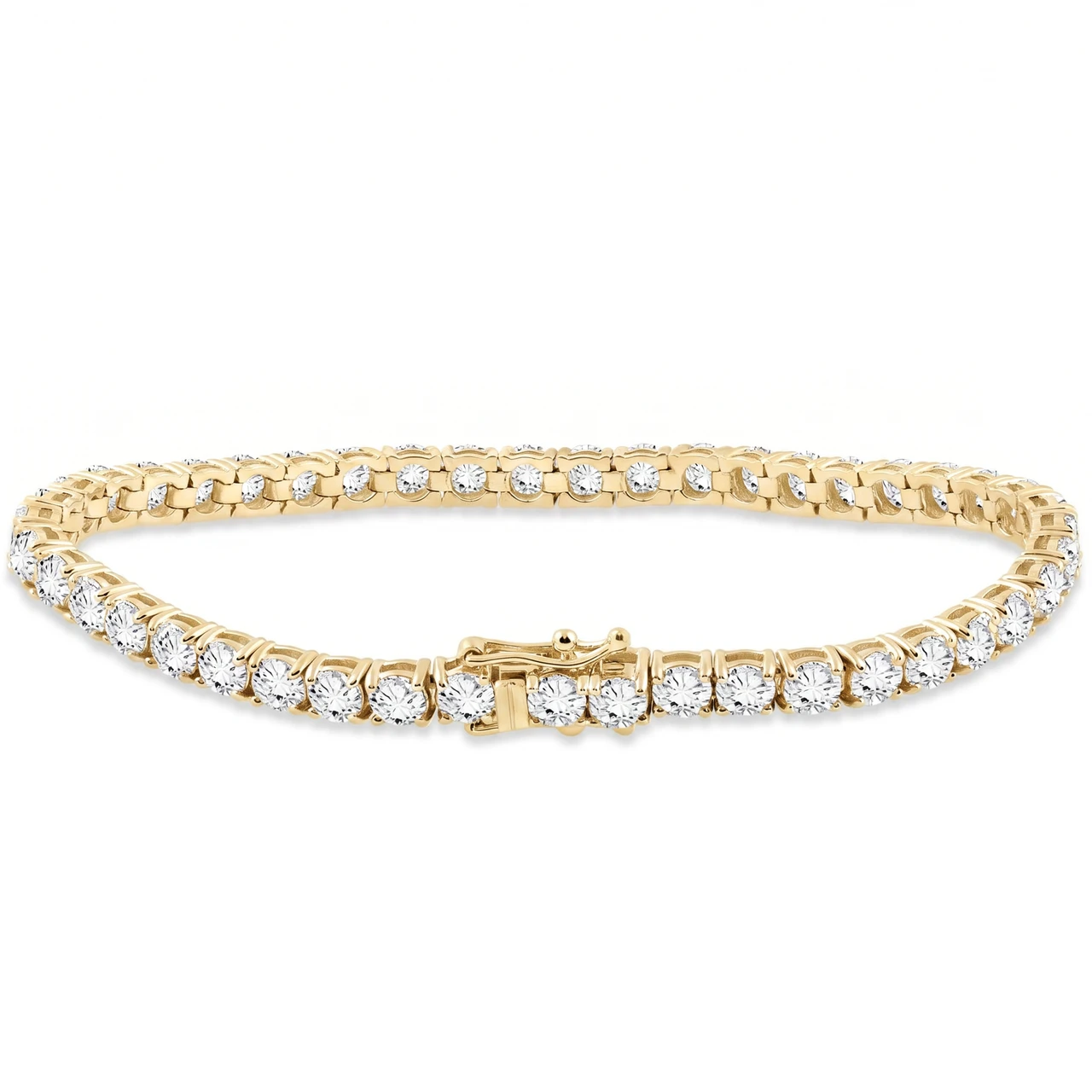 9 1/2 ct Diamond Tennis Bracelet 14K Yellow Gold 7" (G-H, I2-I3)