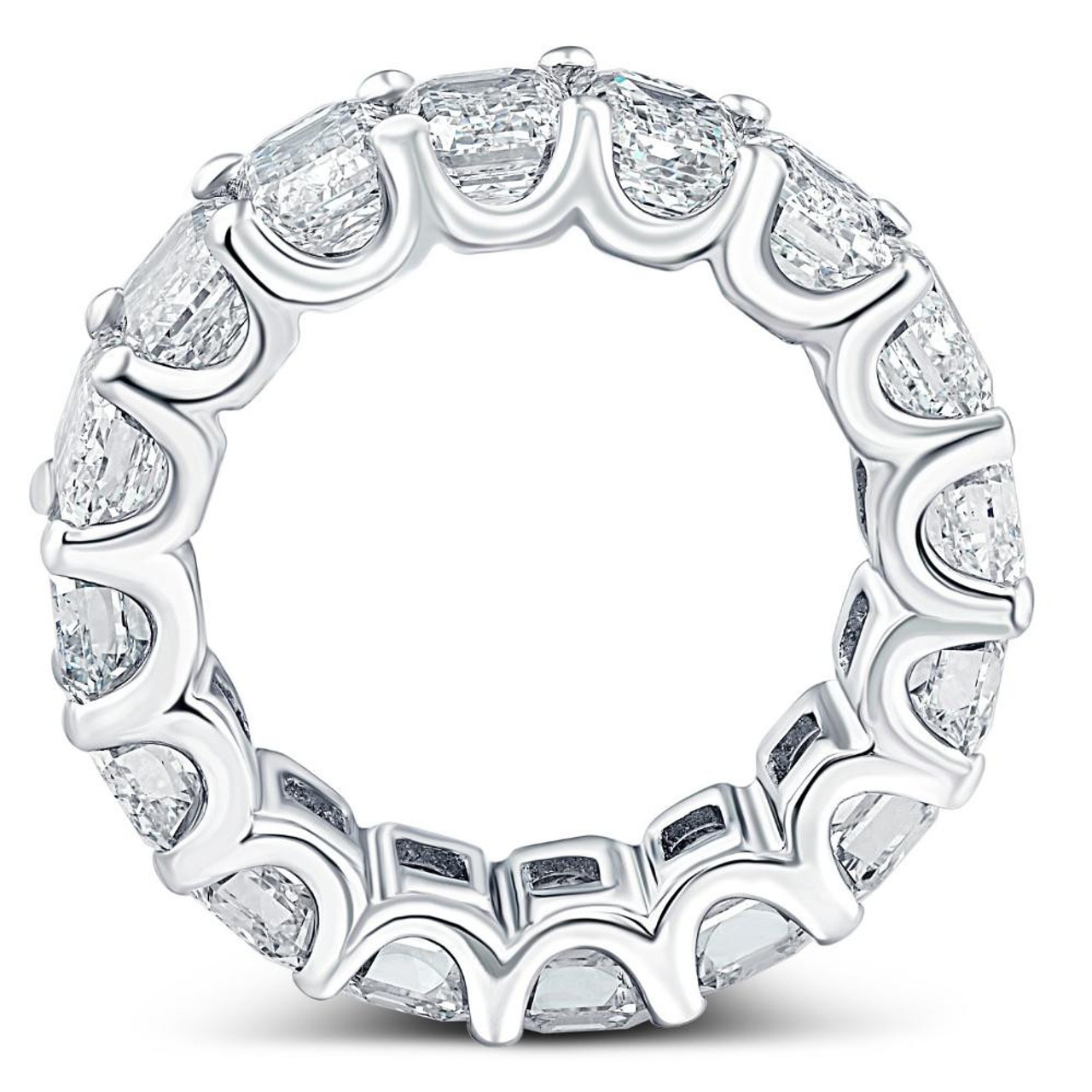 11 1/2Ct Emerald Cut Diamond Eternity Ring Gold or Platinum Band Lab Grown (F-G, VS) 11 1/2Ct Emerald Cut Diamond Eternity Ring Gold or Platinum Band Lab Grown (F-G, VS)