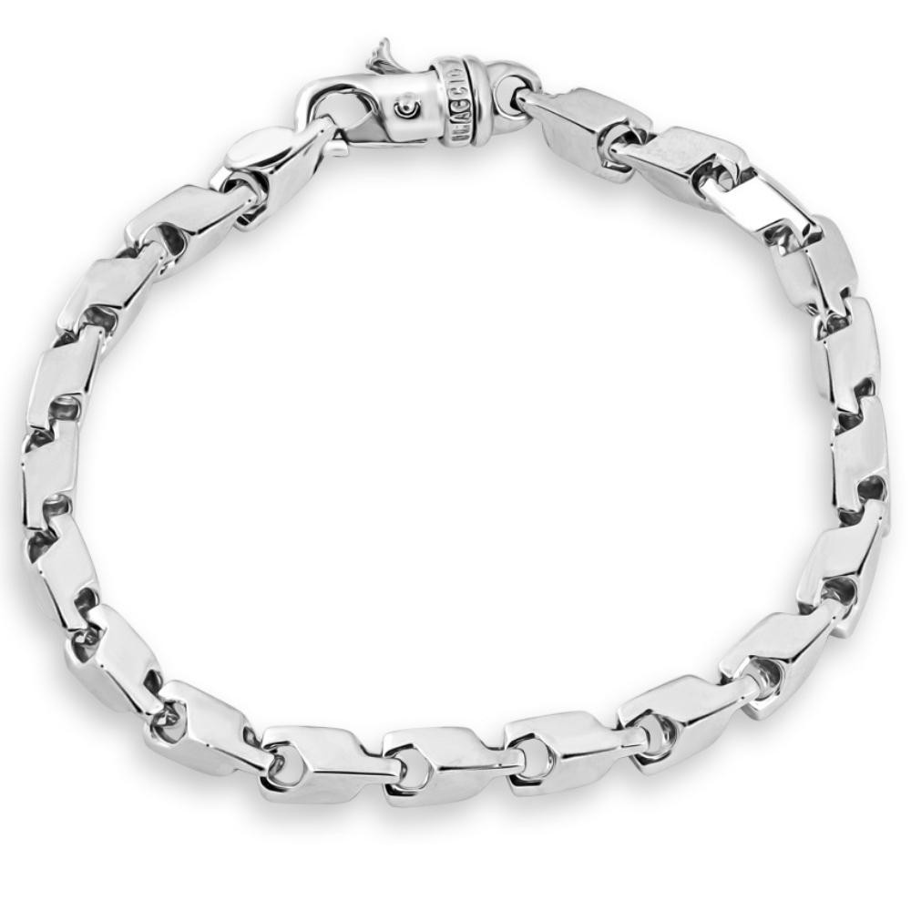 Mens Solid 14k Gold or Platinum 4.5mm Bracelet (25-44grams) 8.5"