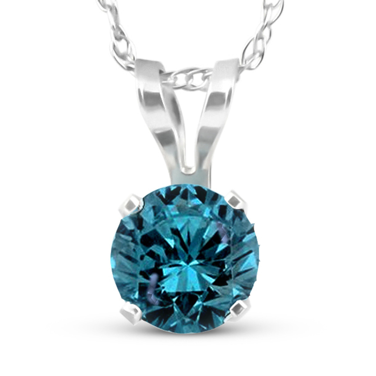 natural blue diamond necklace