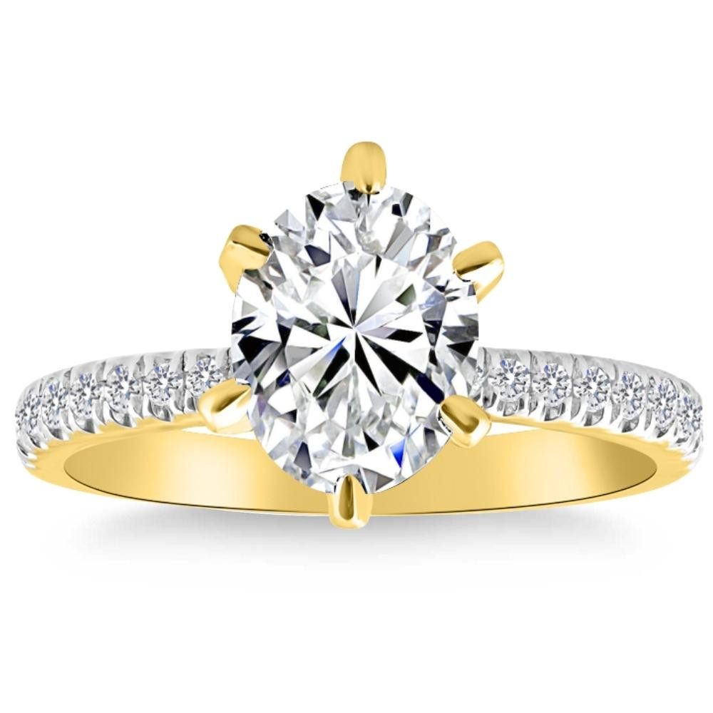 HALO TORNADE ゴールドリム 26インチ(2本セット) VS 2 1/2 Ct Oval Moissanite & Side Halo Lab Grown Diamond