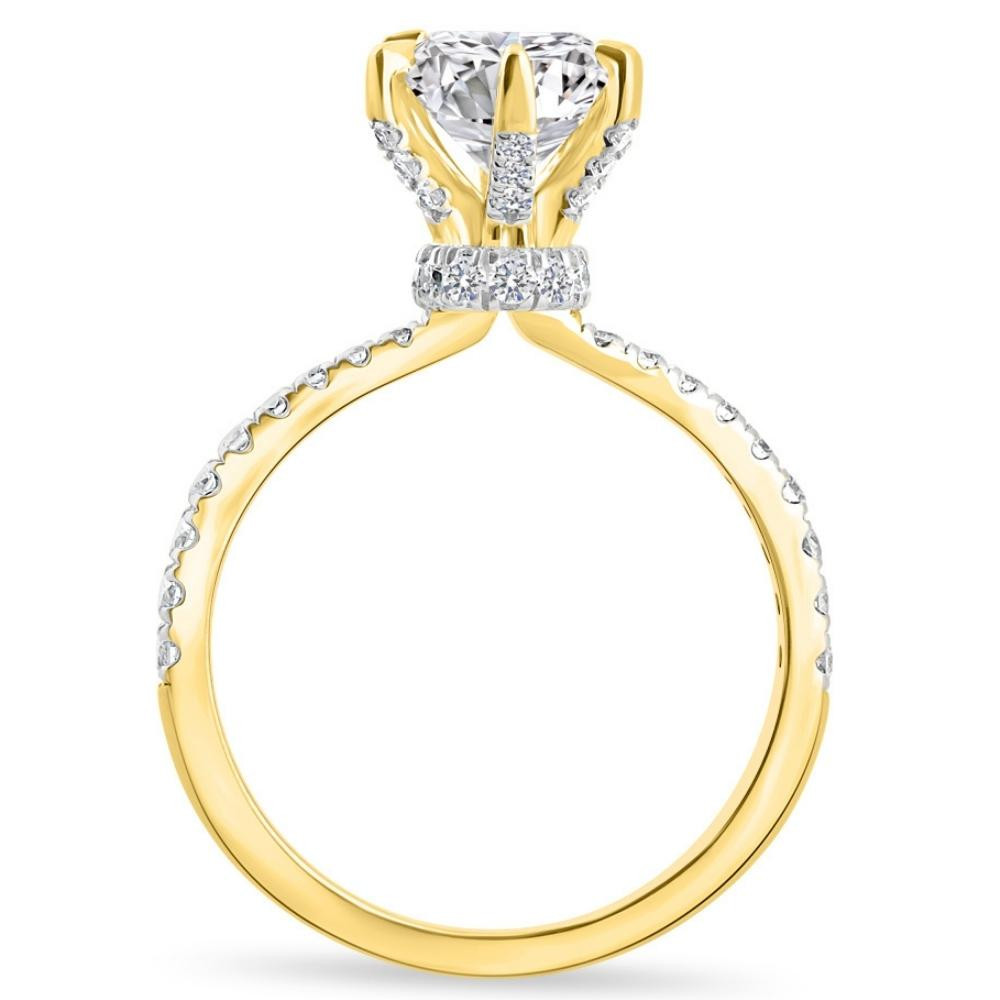 VS 2 1/2 Ct Oval Moissanite & Side Halo Lab Grown Diamond