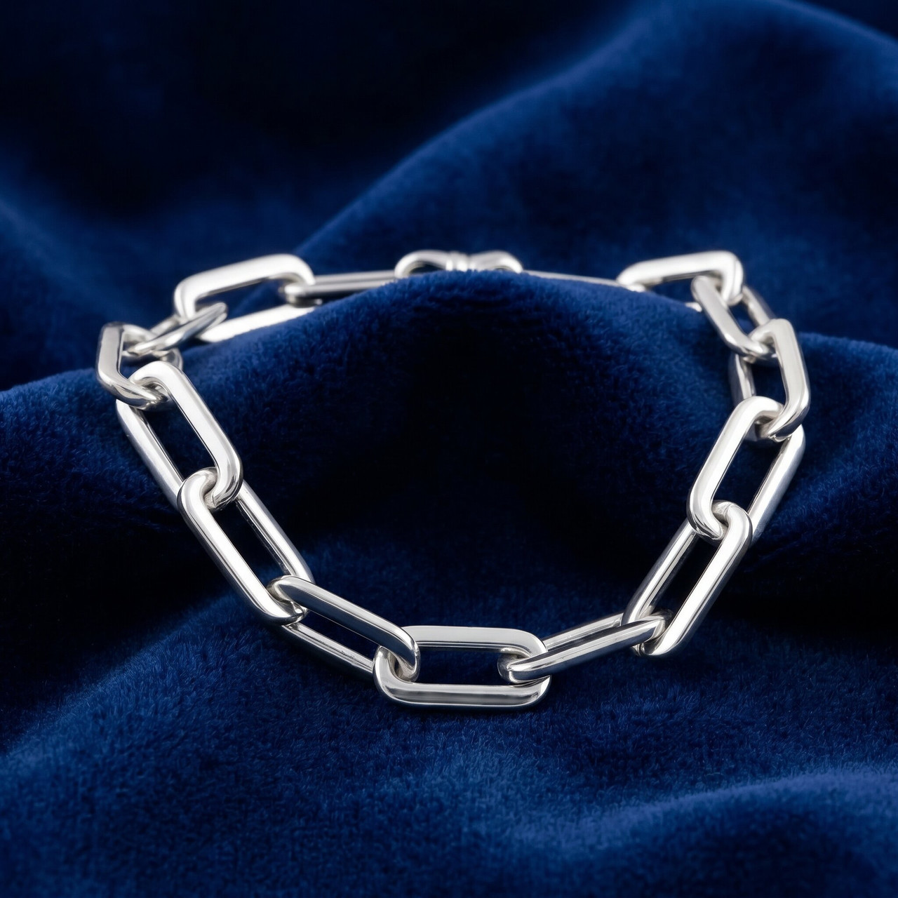 Men's Round Link 14k Gold (19gram) or Platinum (32gram) 6.5mm Bracelet 8.5"