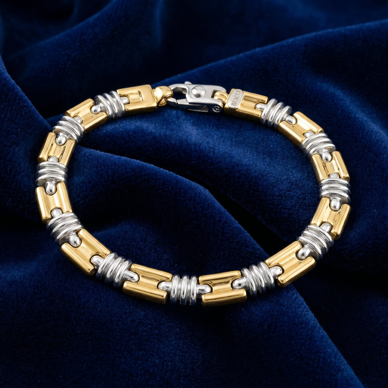 Men's Link 14k Gold (35gram) or Platinum (56gram) 8mm Bracelet 8.25"