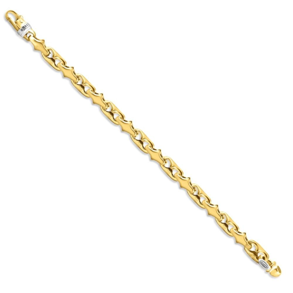 Men's 14k Gold (65gram) or Platinum (104gram) 9mm Link Bracelet 8.5