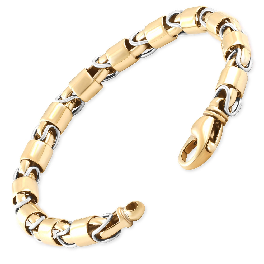 Men's Link 14k Gold (53gram) or Platinum (85gram) 8mm Bracelet 8.75