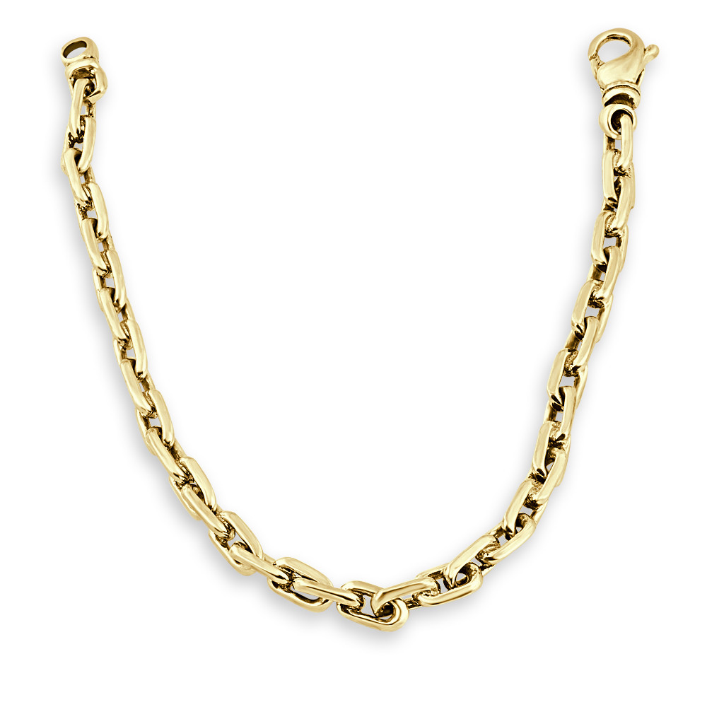 Men's Rolo Link 14k Gold (26gram) or Platinum (42gram) 5mm Bracelet 8.5"