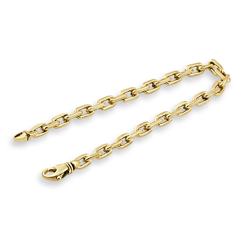 Men's Rolo Link 14k Gold (26gram) or Platinum (42gram) 5mm Bracelet 8.5"