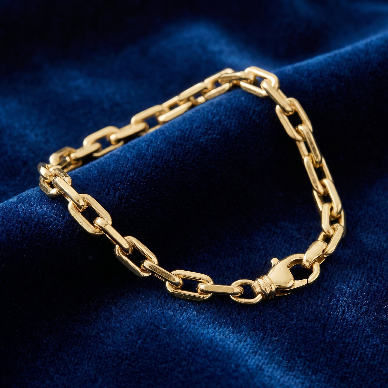Men's Rolo Link 14k Gold (26gram) or Platinum (42gram) 5mm Bracelet 8.5"