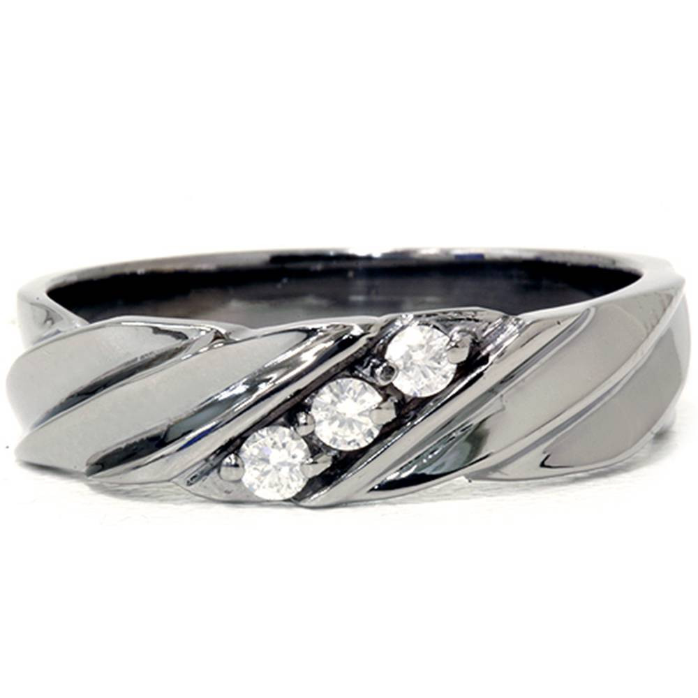 Diamond Ring 14K Black Gold (G-H, I1)