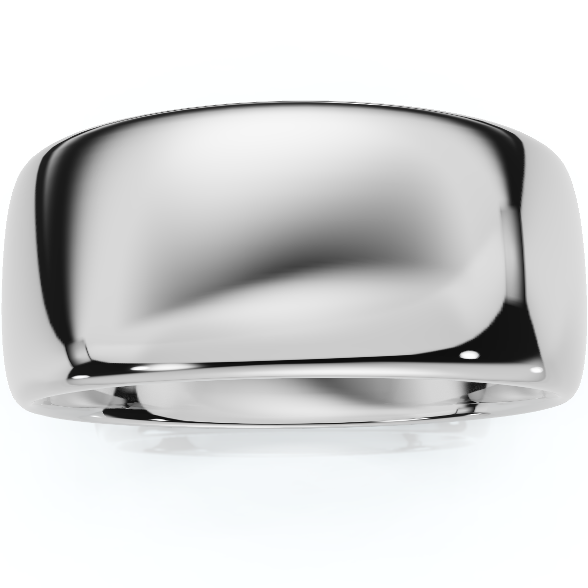 9mm Dome High Polished Wedding Band 950 Platinum