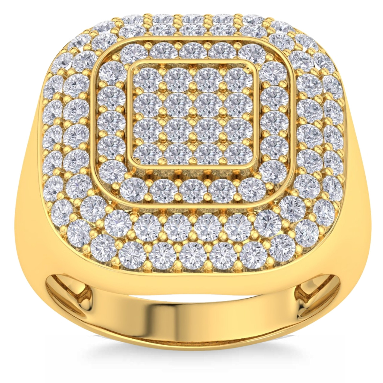 White and yellow on sale gold mens ring