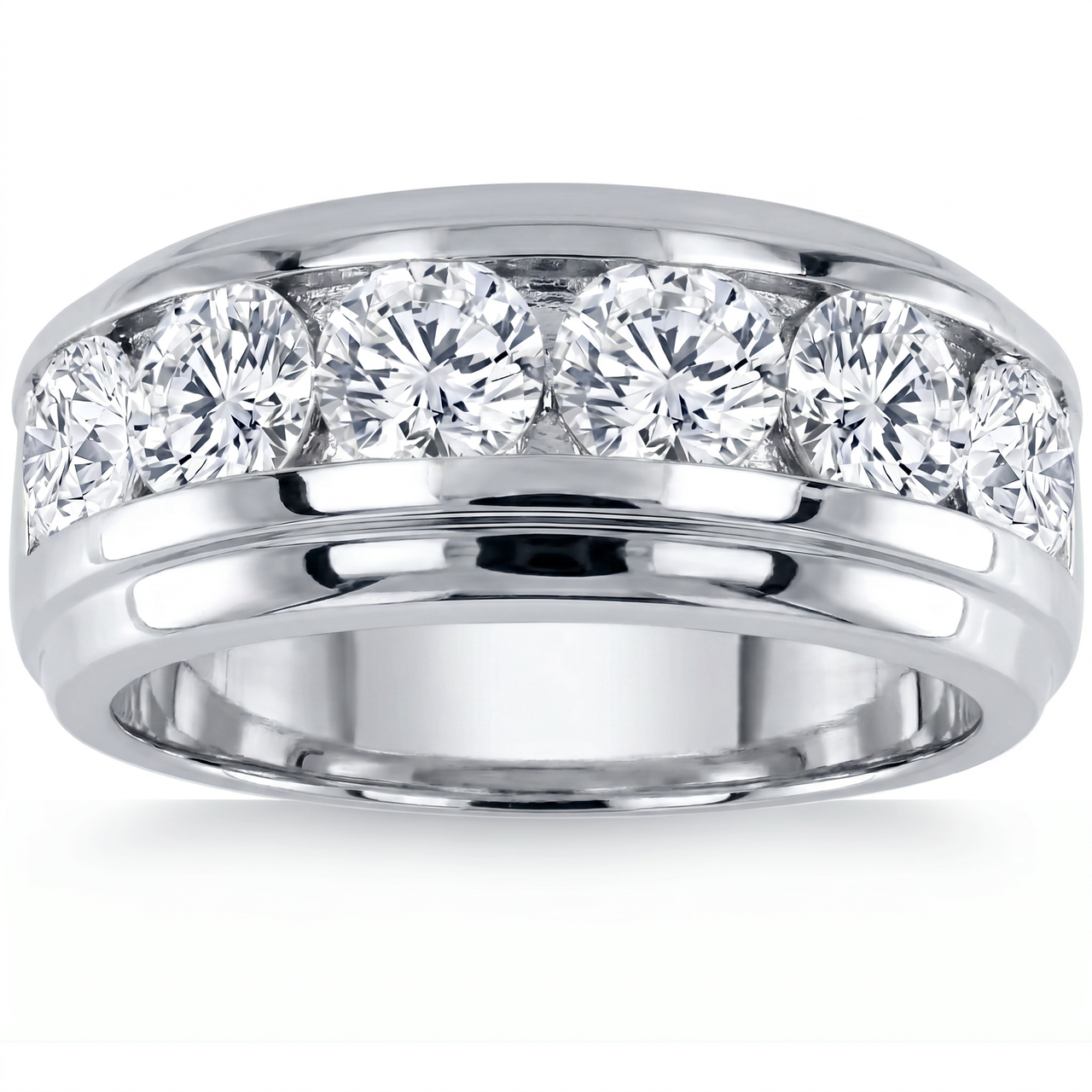 4Ct Men's Diamond Ring in 10k Gold Lab Grown (F-G, VS2-SI1)