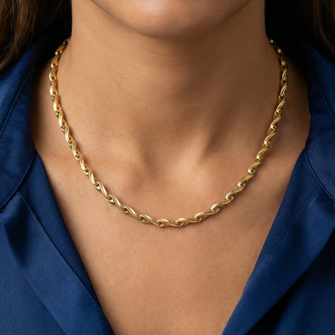 Solid 14k Yellow Gold Men's 22" Chain Necklace 49 Grams 4mm Thick