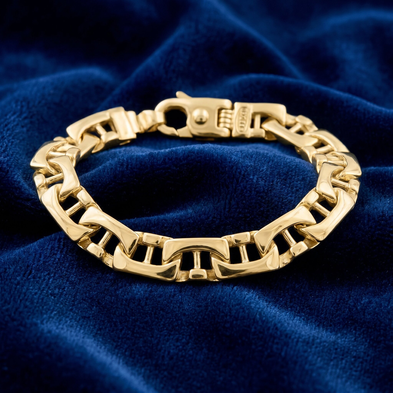 Men's Link 14k Gold (44gram) or Platinum (71gram) 8.5mm Link Bracelet 8.5"