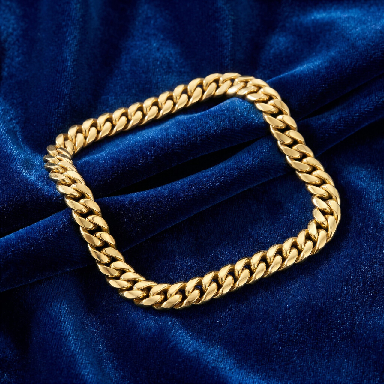 Men's Cuban Link 14k Gold (43gram) or Platinum (69gram)  7mm Link Bracelet 8.5"
