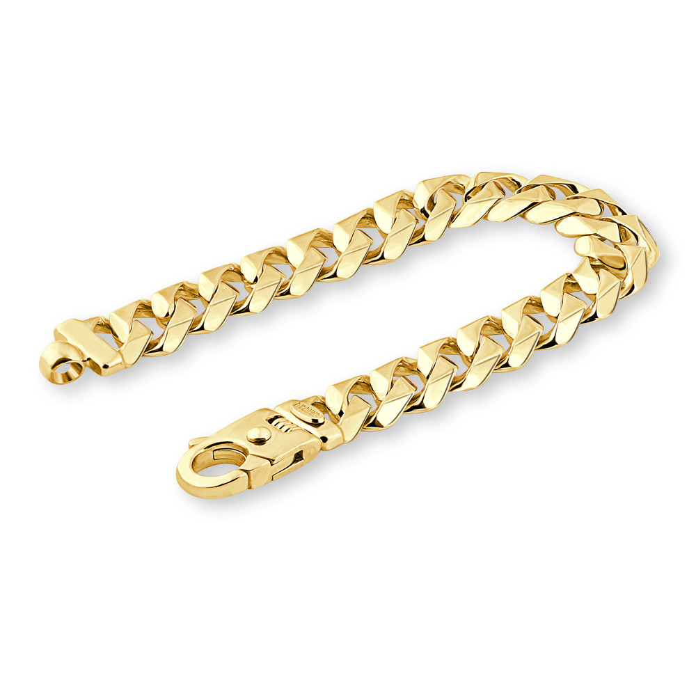 Men's Cuban Link 14k Gold (74gram) or Platinum (119gram) 13.5mm Link Bracelet 9"