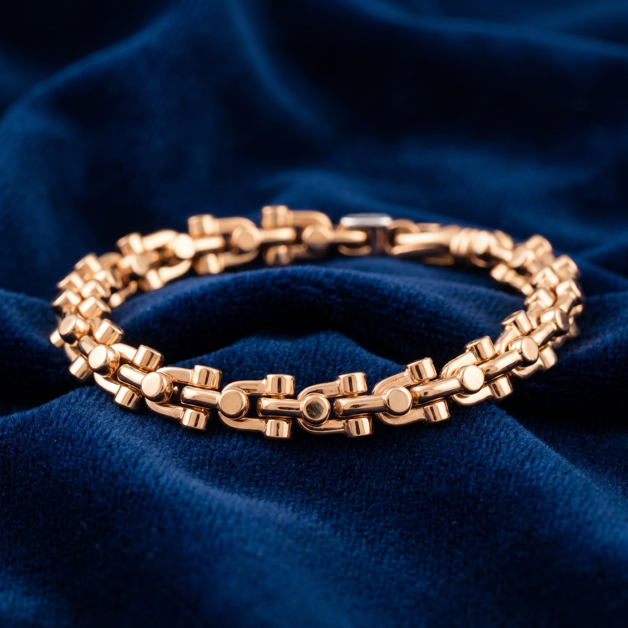 Men's U-Shape 14k Gold (57gram) or Platinum (93gram) 8mm Link Bracelet 9"
