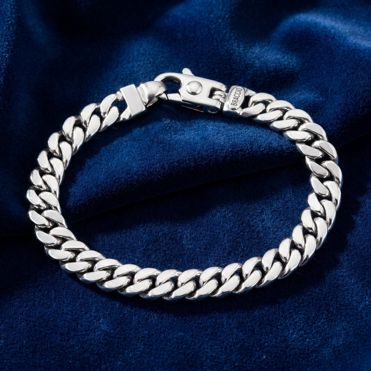 Men's Cuban link 14k Gold (49gram) or Platinum (79gram) 8mm Link Bracelet 8.5"