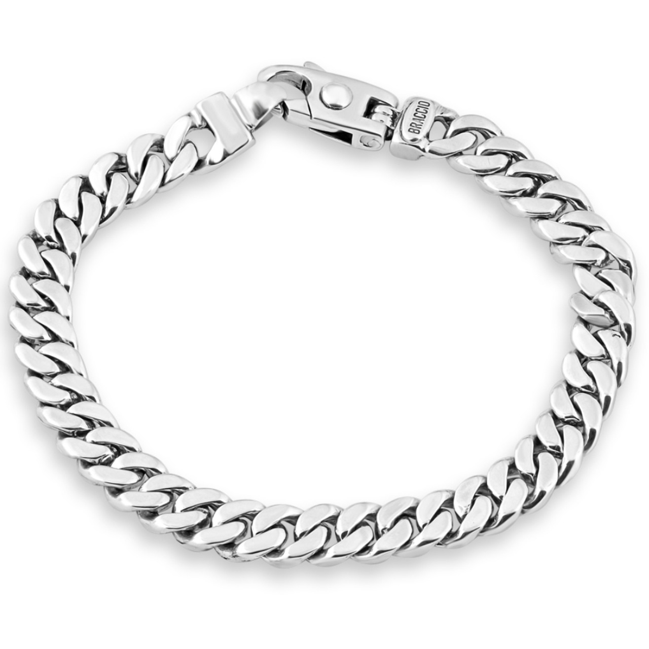 Solid Sterling Silver Miami Cuban Link Mens Bracelet 5mm 8.25