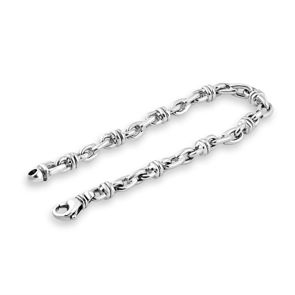 Men's Designer Rolo link 14k Gold (34gram) or Platinum (55gram) 6mm Bracelet 8.5"