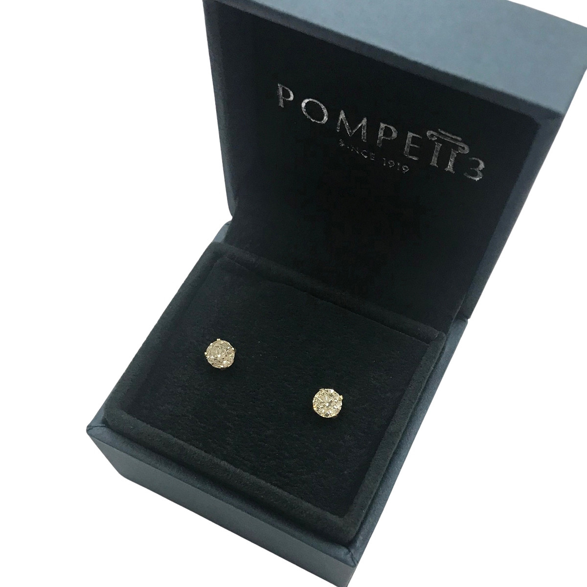 1 CT. T.W. Natural White Diamond Studs 14K White or Yellow Gold (G-H, I2-I3)