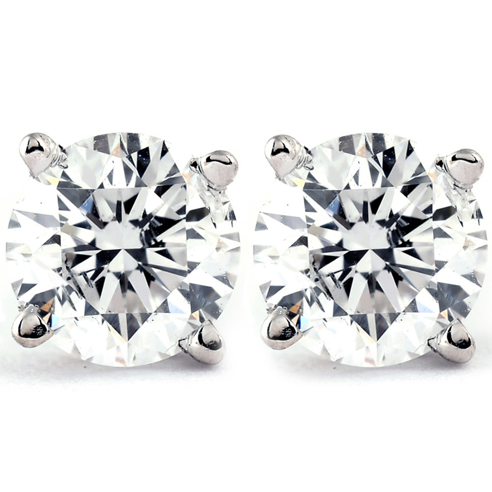 Diamond Stud Earrings H-I I2 I3