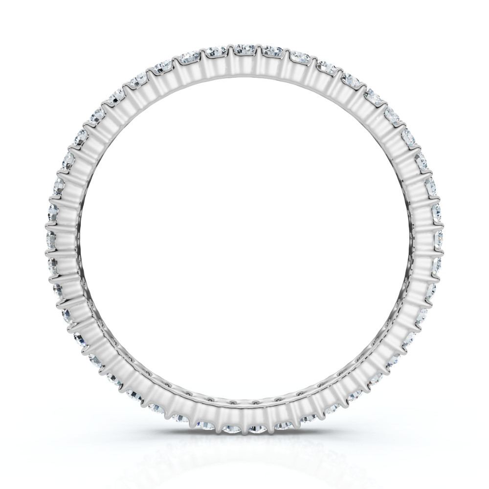 3/4ct Genuine Engagement Wedding Ring 14K White Gold Stackable Band (G-H, SI)