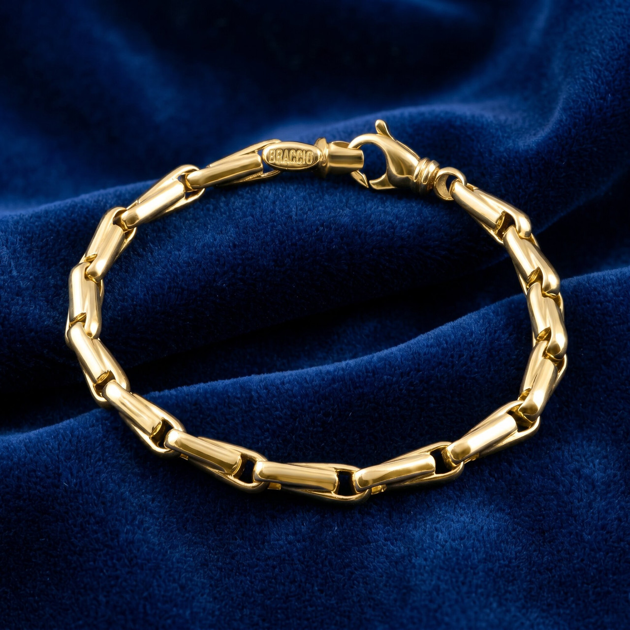 Men's Seed Link 14k Gold (29gram) or Platinum (47gram) 5mm Bracelet 8.5"