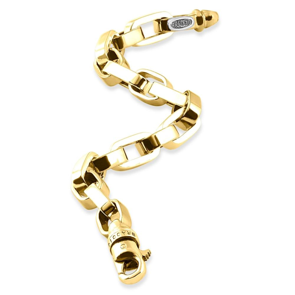 Men's Fisher 14k Gold (70gram) or Platinum (99gram) 9.5mm Link Bracelet 9.5"