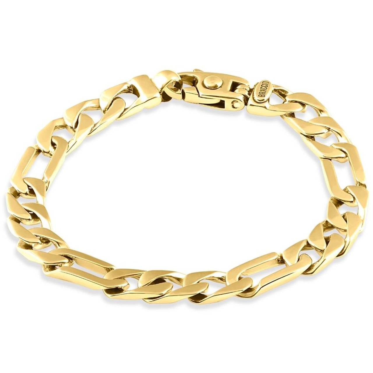 SOLID 14K YELLOW GOLD MADE IN ITALY CUBAN CURB LINK BRACELET 8.25