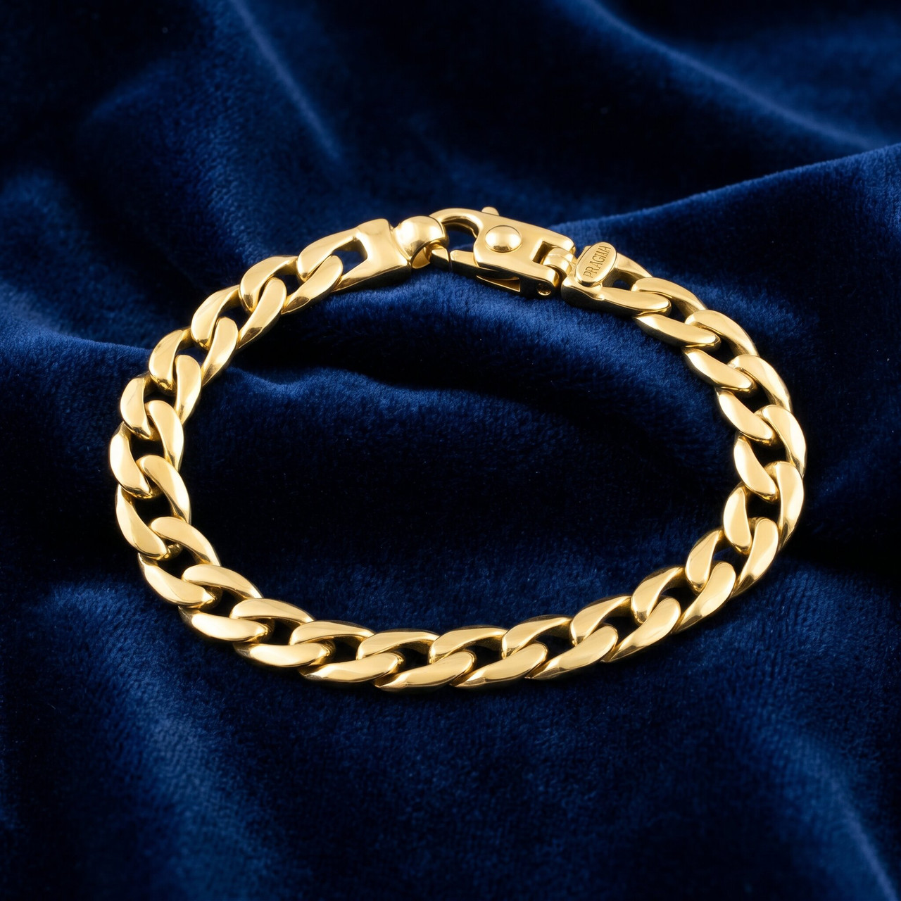 Men's Cuban 14k Gold (32gram) or Platinum (52gram) 8mm Link Bracelet 8.25"