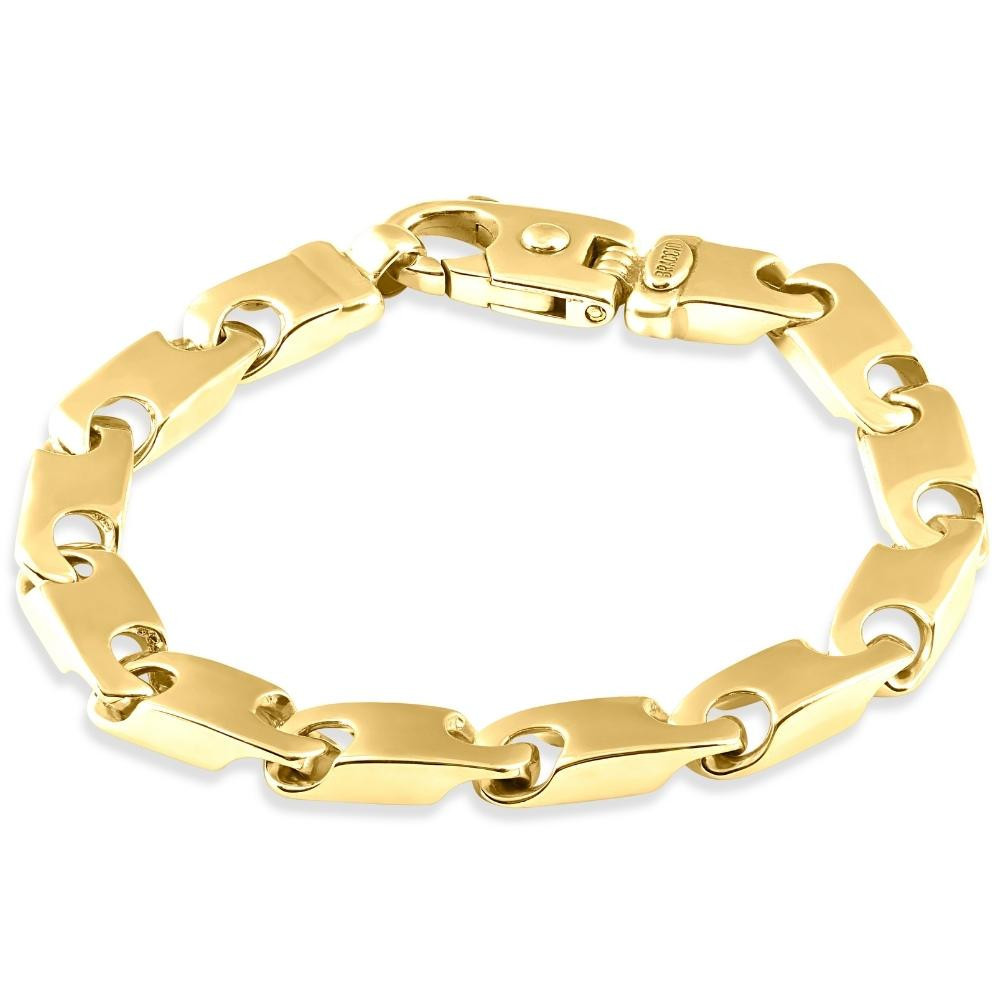 Men's 14k Gold (55gram) or Platinum (88gram) Link Bracelet 8.5"