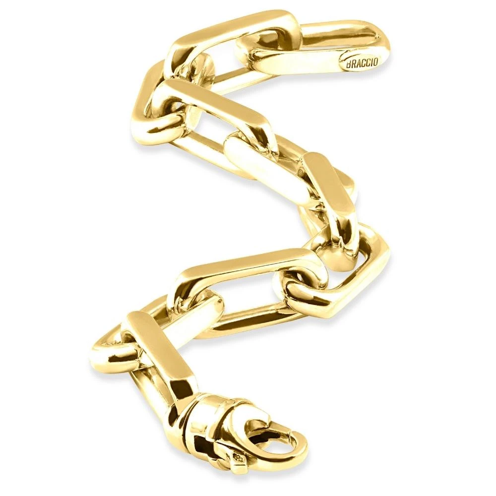Men's Fisher 14k Gold (120gram) or Platinum (193gram) Link Bracelet 9"