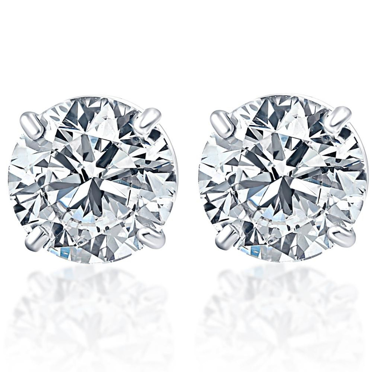 Cluster earrings with 175 carat diamonds in white gold  BAUNAT