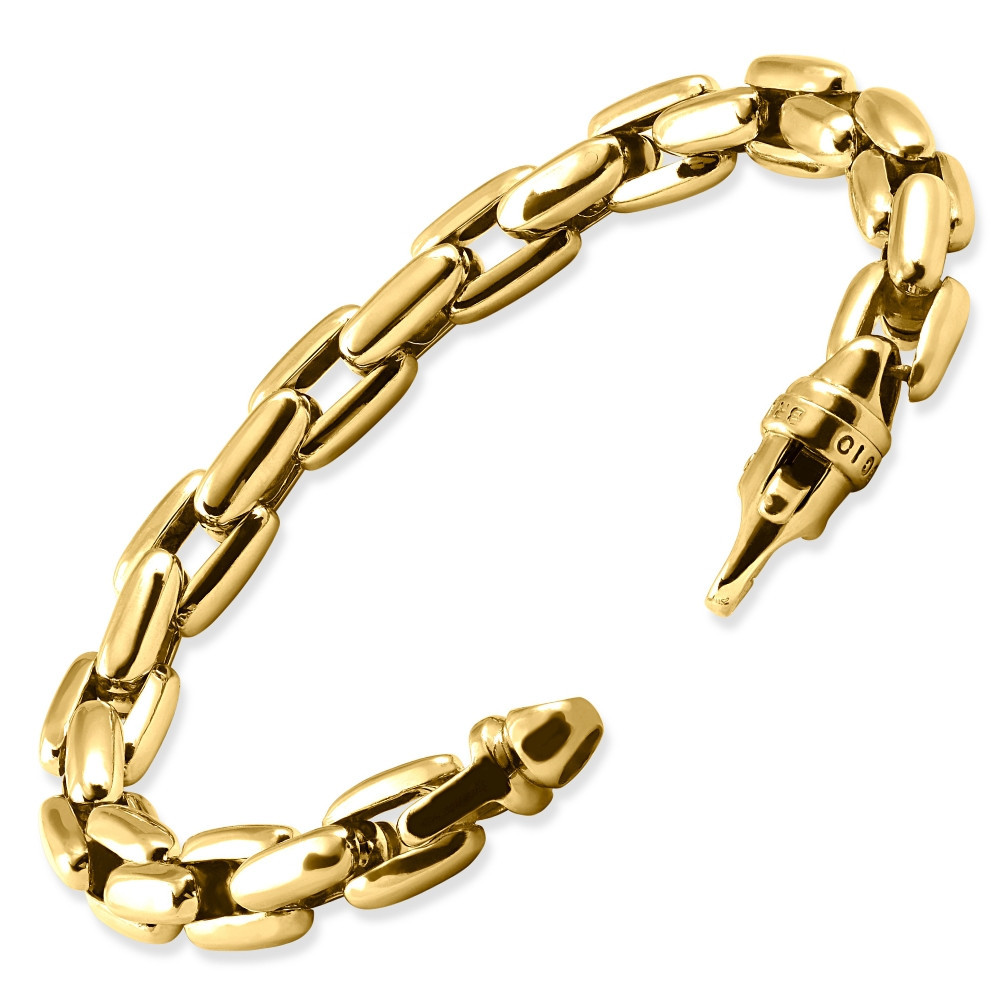 Men's Wide Round Link 14k Gold (56gram) or Platinum (90gram) 9mm