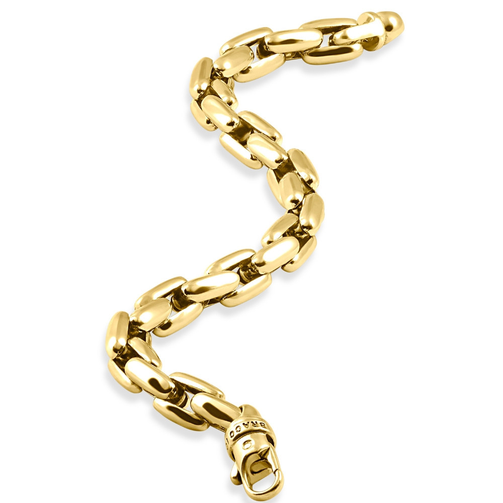 Men's Wide Round Link 14k Gold (56gram) or Platinum (90gram) 9mm