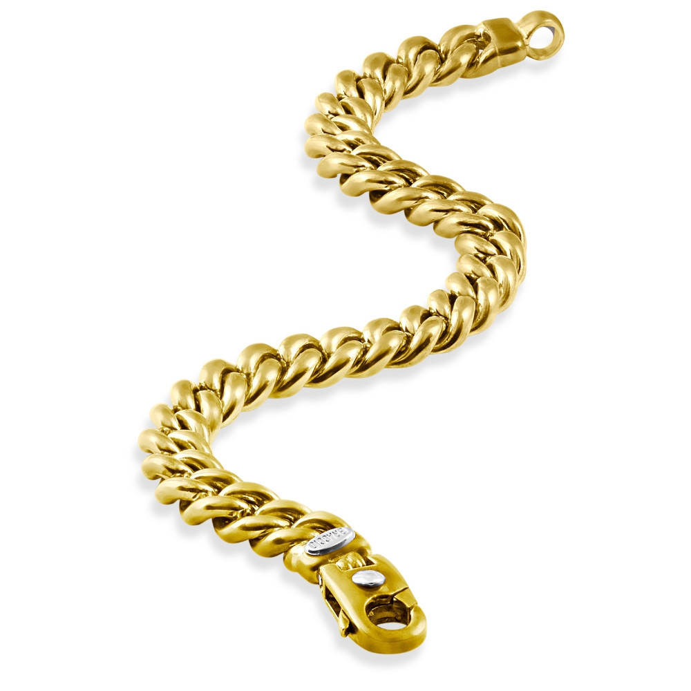 Men's Cuban 14k Gold (76gram) or Platinum (122gram) 9.5mm Link Bracelet 9"