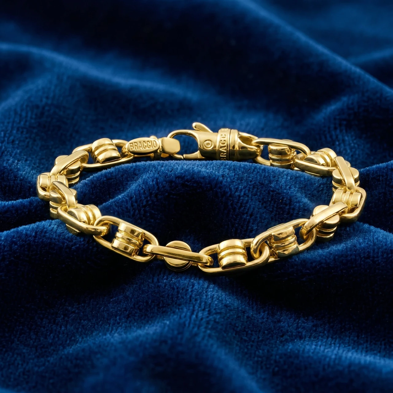 Men's 14k Gold (47gram) or Platinum (76gram) 6.5mm Link Bracelet 9"