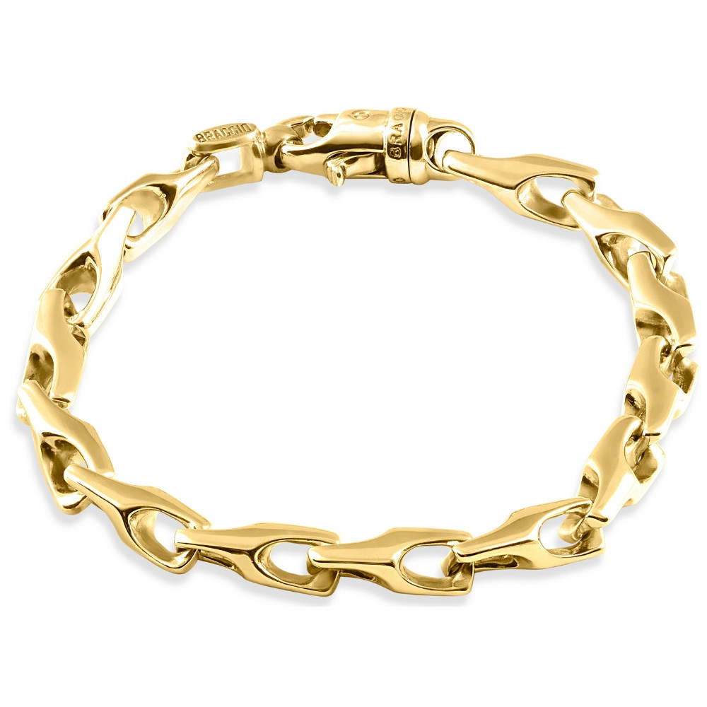 Men's Designer Seed Link 14k Gold (45gram) or Platinum (73gram) Bracelet 8.5"
