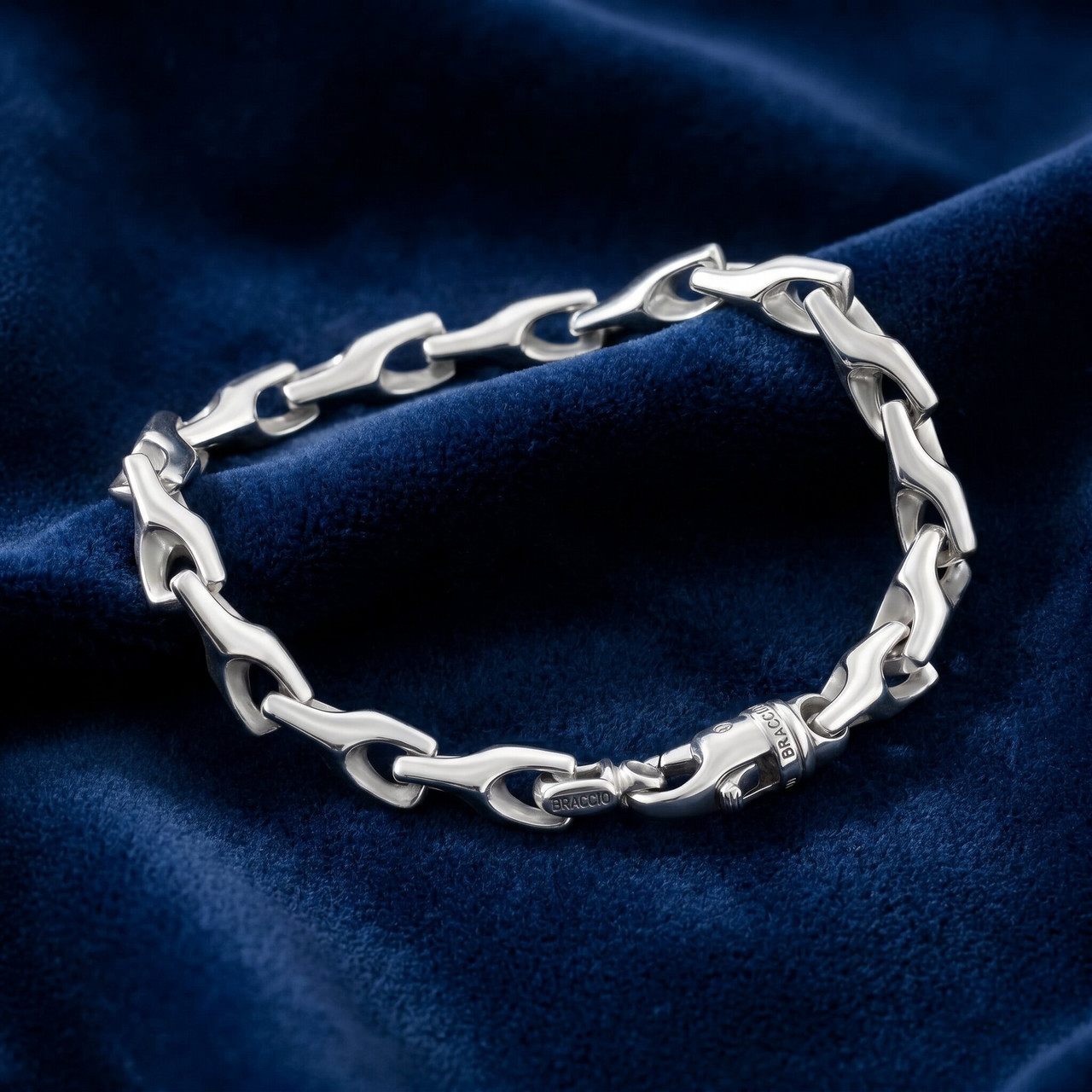 Men's Designer Seed Link 14k Gold (45gram) or Platinum (73gram) Bracelet 8.5"
