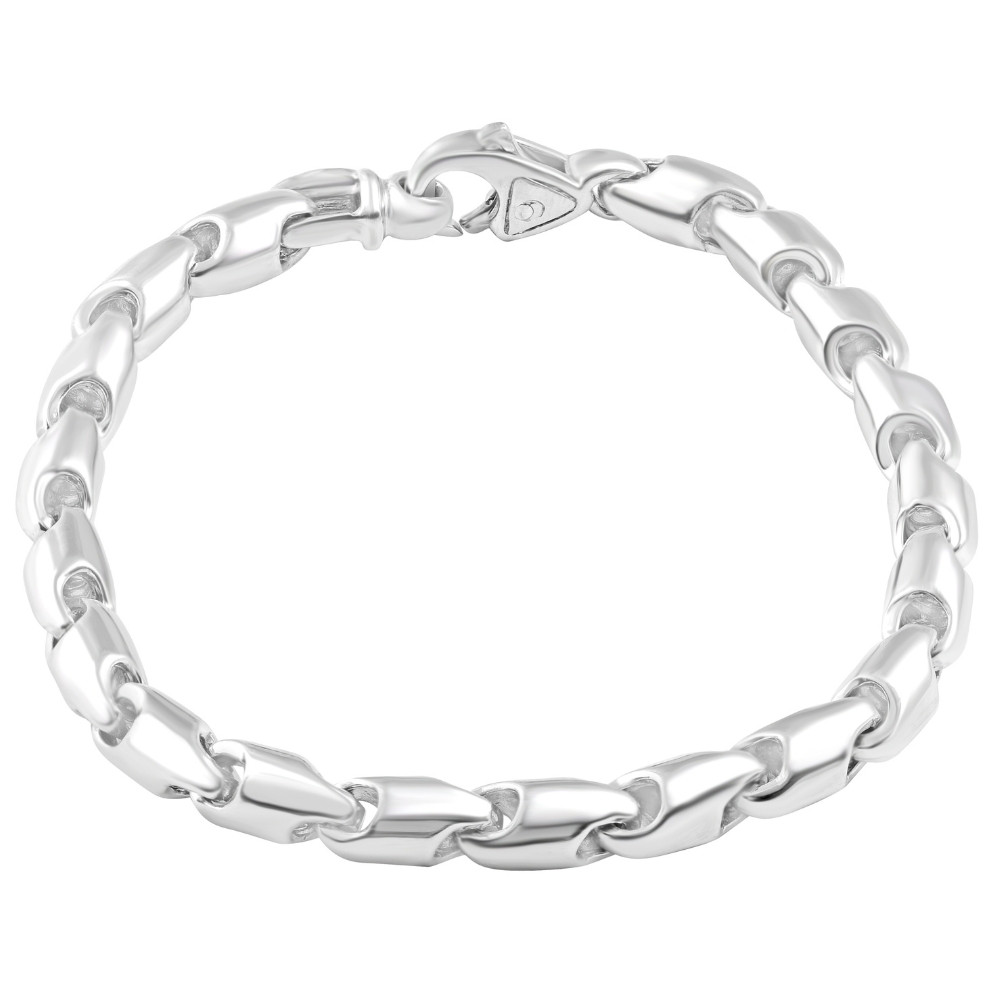 Men's Rounded Seed Link 14k Gold (48gram) or Platinum (78gram) Bracelet 8.5"