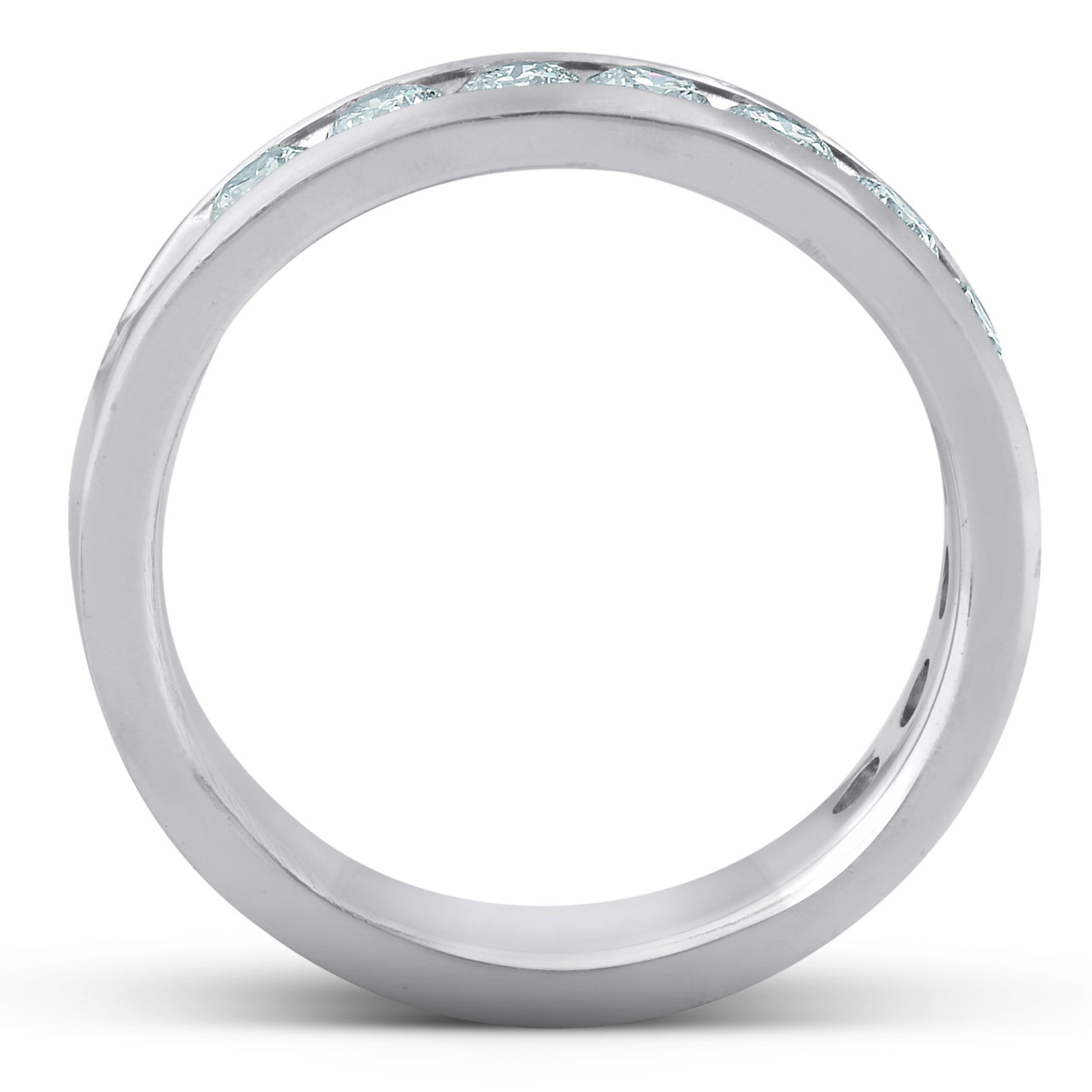 Platinum 1ct Channel Set Diamond Wedding Ring (G-H, SI)