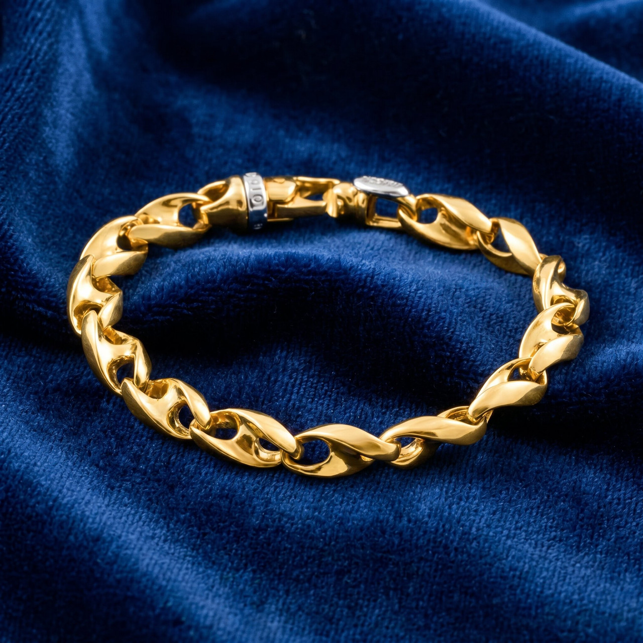 Men's Link 14k Gold (45gram) or Platinum (73gram) 8mm Bracelet 8.5"