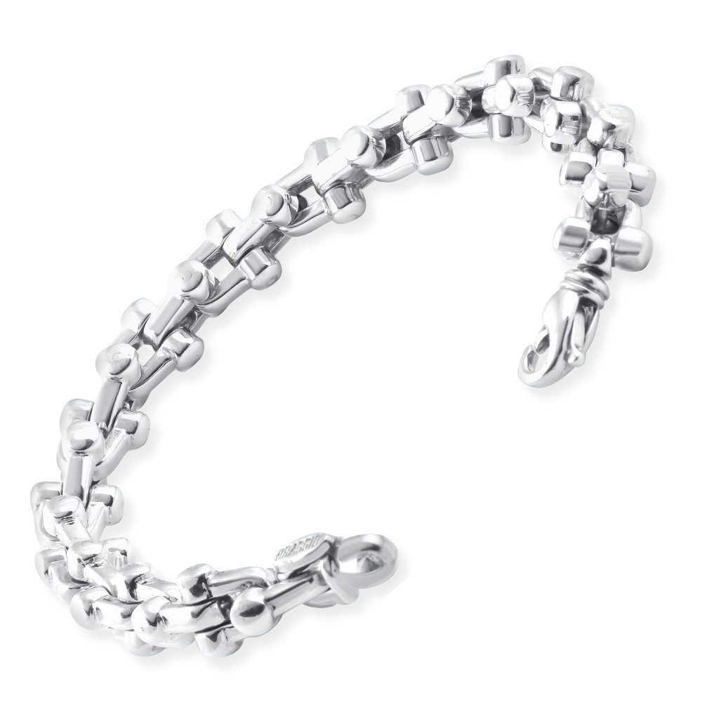 Men's U-Shape Link 14k Gold (76gram) or Platinum (122gram) 10mm Bracelet 9"